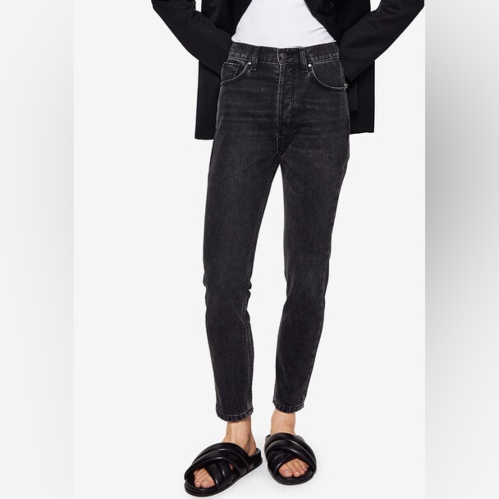 ANINE BING Sonya Straight Leg Jeans in Dark Charcoal sz26 - Picture 3 of 14